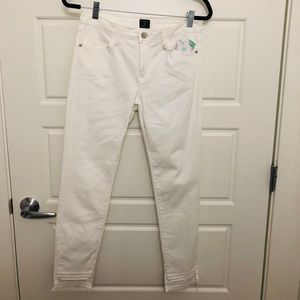 Just Black white distressed skinny jeans